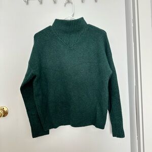 Madewell Dillon Mockneck Deep Green Sweater